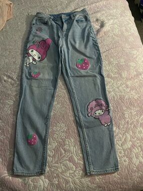 My melody x Sanrio hot topic  printed jeans